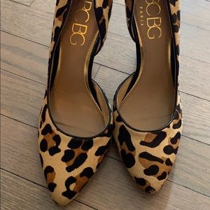 BCBG cheetah heels